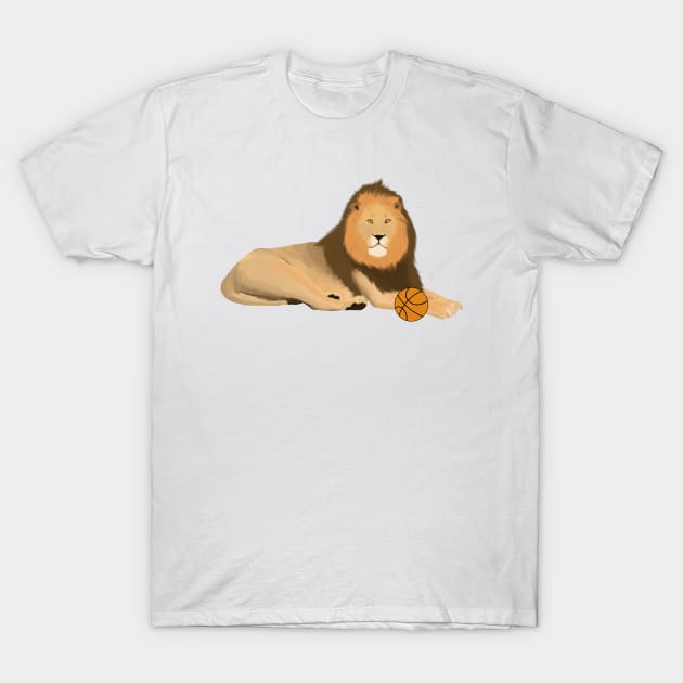 Basketball Lion T-Shirt by College Mascot Designs